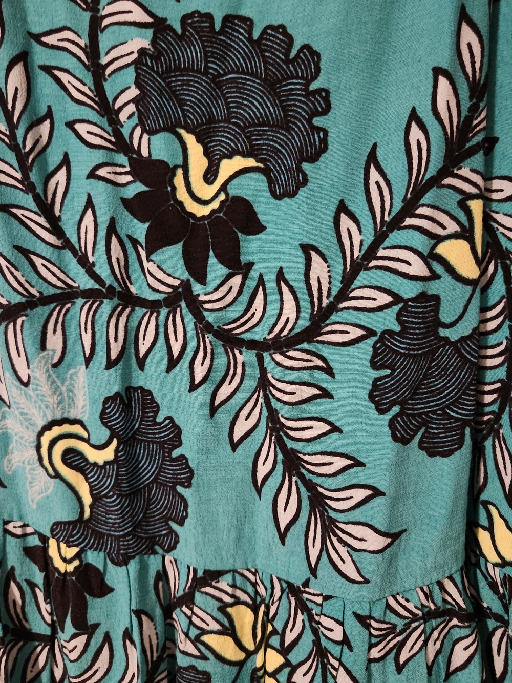 LOFT Petite Teal Floral Tiered Camisole Top, Size SP, Lightweight Summer Tank - Picture 12 of 12